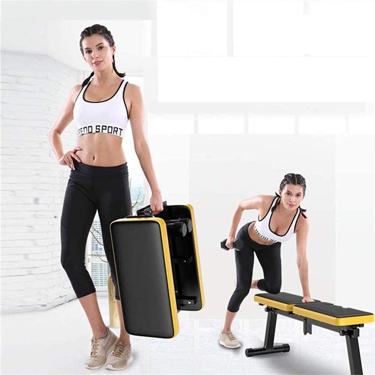 Amazon | ダンベル ウェイトベンチ、3段階の高さ調節可能な傾斜シット